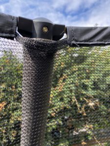 Hudora Trampolin - Befestigung des Netzes