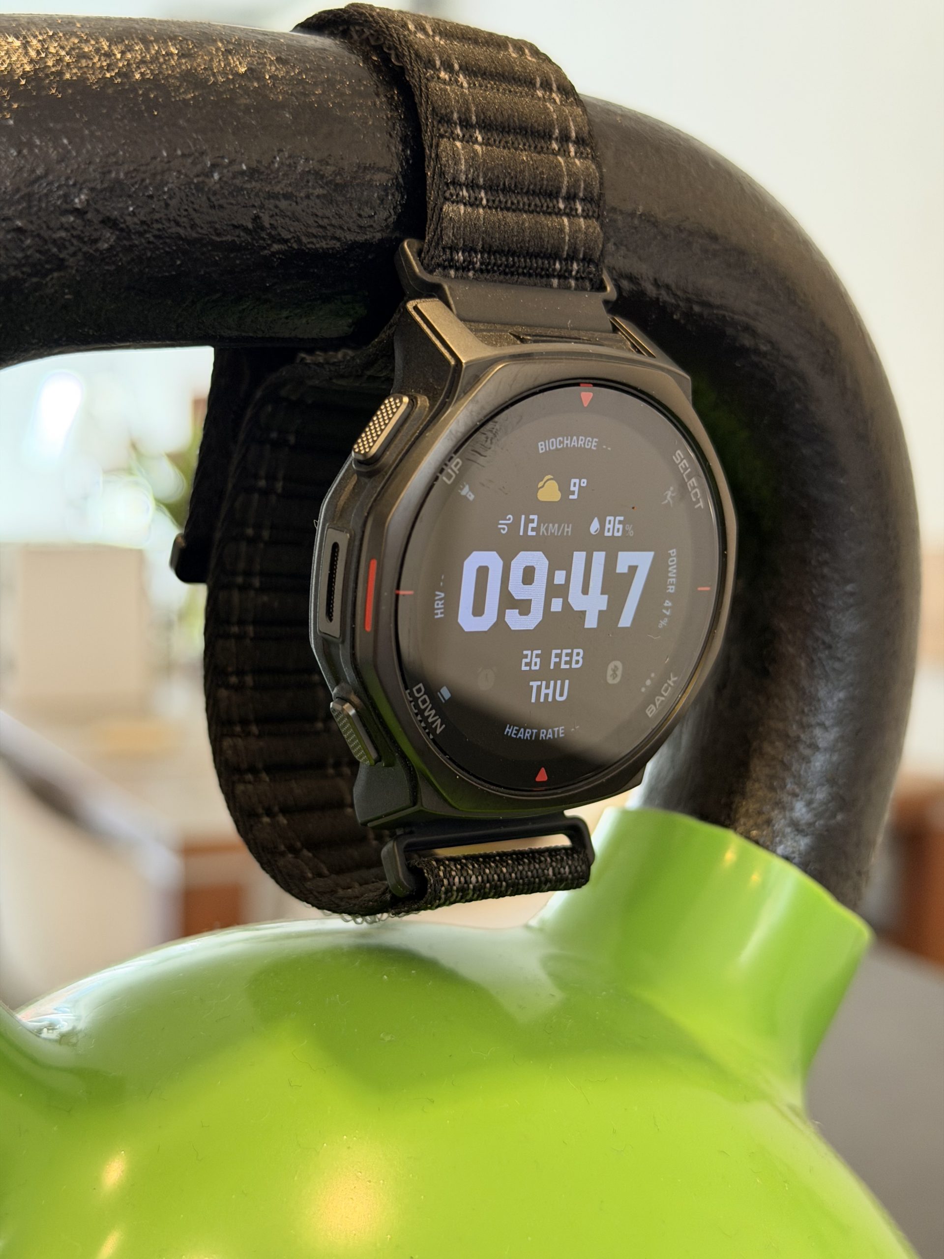 Amazfit T-Rex 3 Pro im Test beim Kettlebell Training